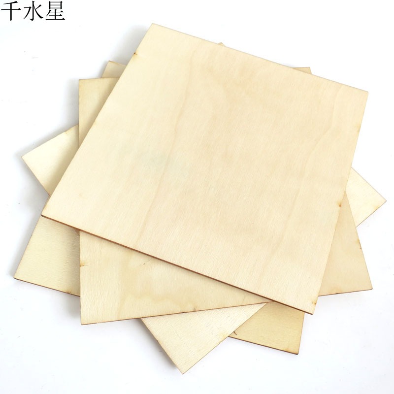 正方形150*150*3mm 模型製作DIY小屋材料 模型薄木片手工材料木板-細節圖5