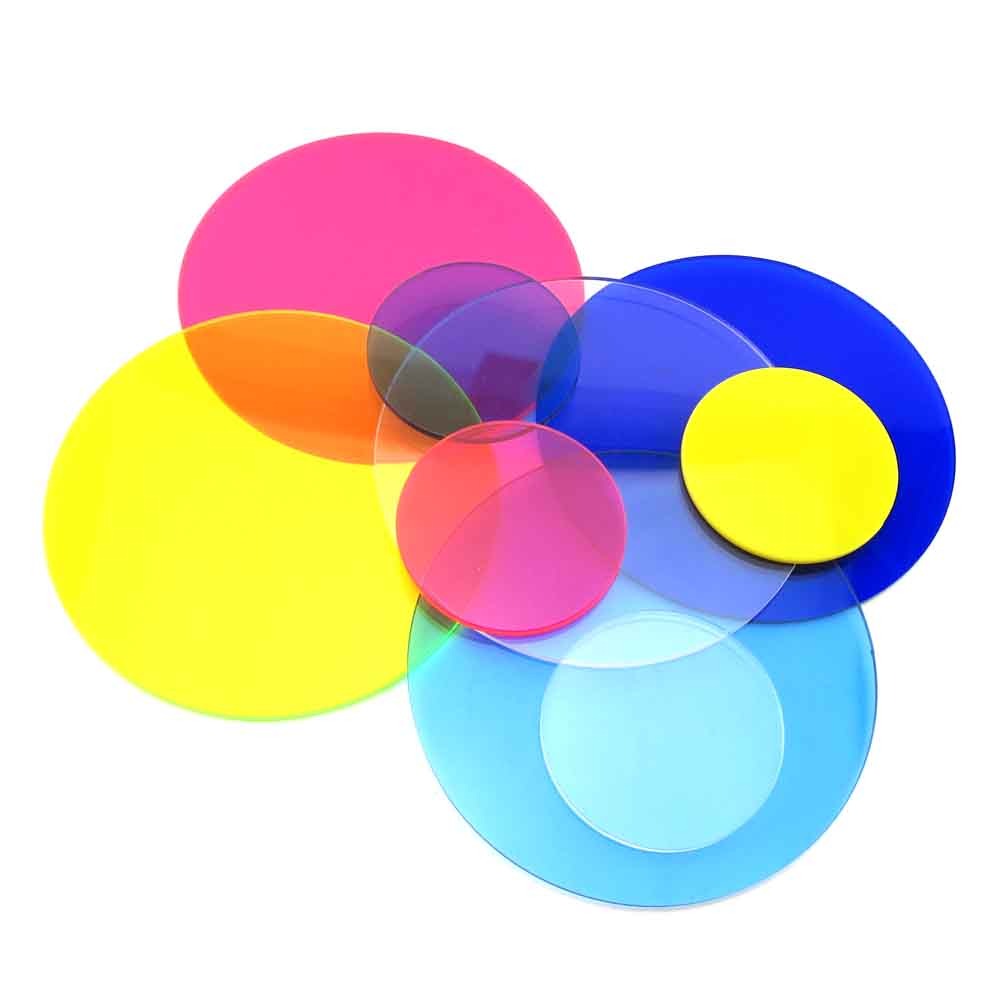 亞克力圓片 圓形透明彩色塑料片壓克力板材diy模型配件手工製作-細節圖9