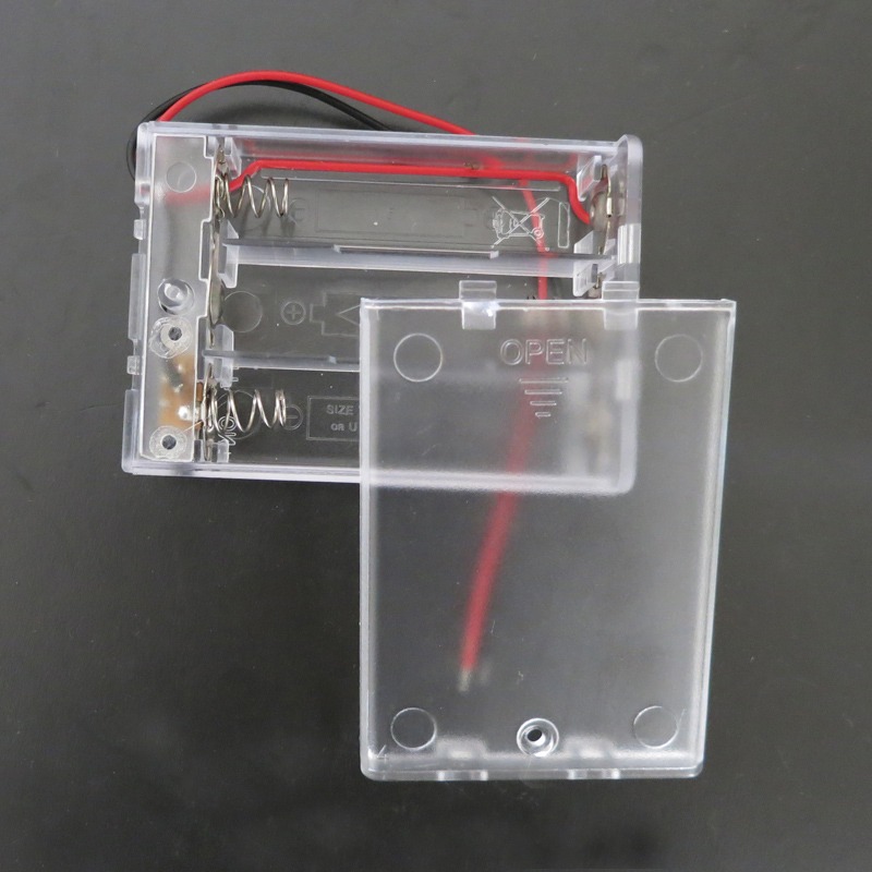 3節五號透明電池盒 DIY模型玩具配件 帶開關導線 4.5v電源 千水星-細節圖3