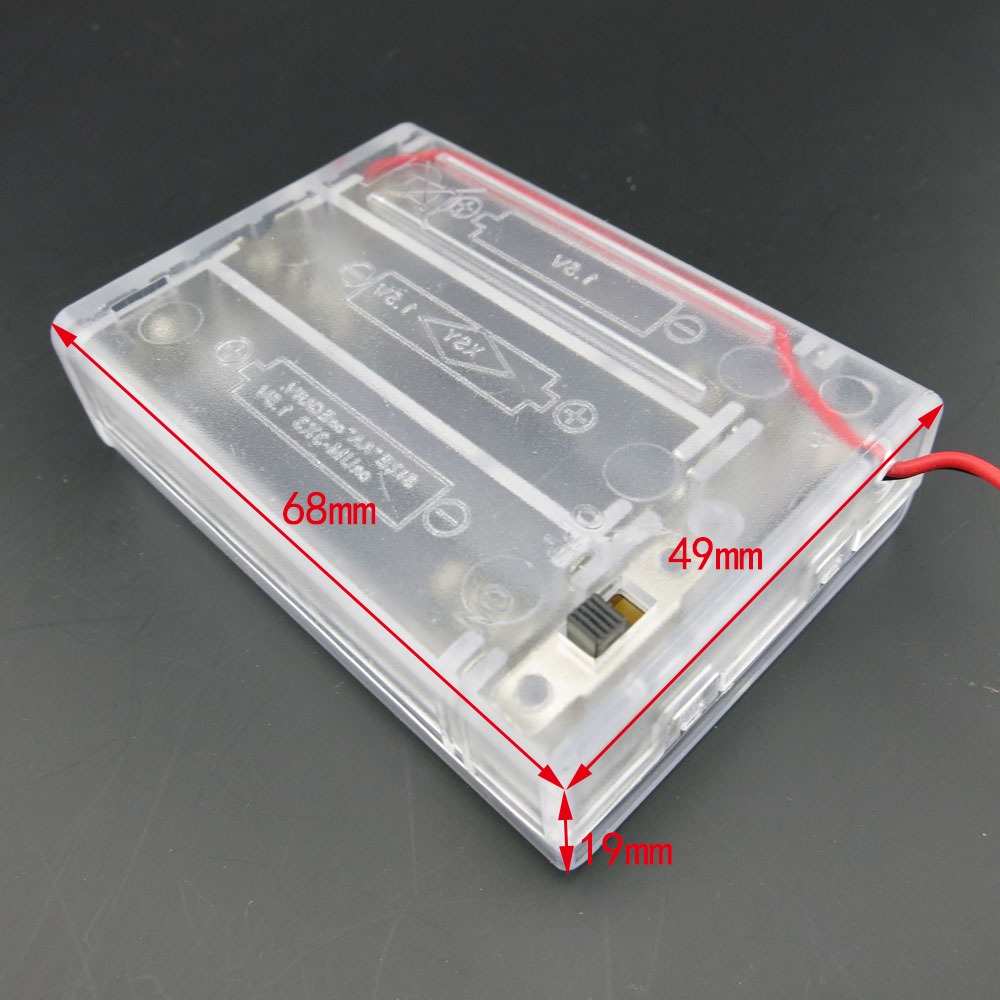 3節五號透明電池盒 DIY模型玩具配件 帶開關導線 4.5v電源 千水星-細節圖6
