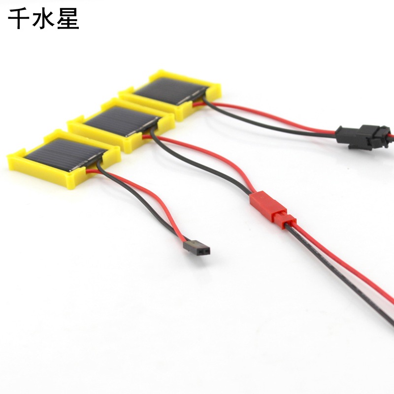 配線太陽能電池板1V80MA 焊線免焊接 diy電子積木 diy模型配件-細節圖2