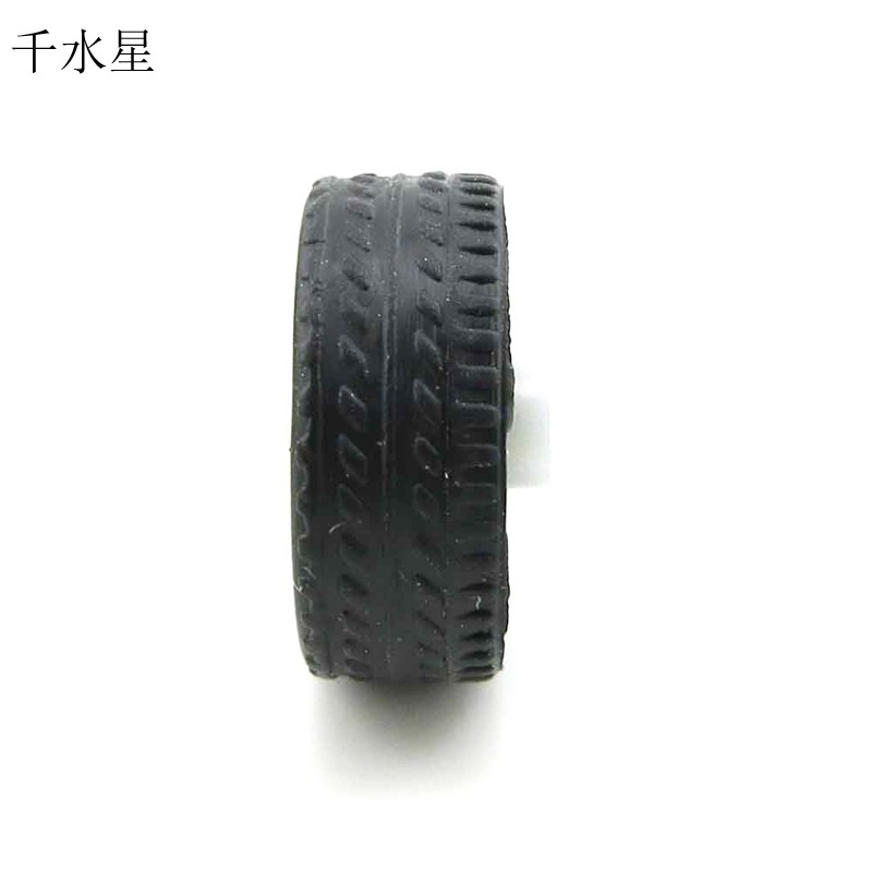 16MM迷你橡膠車輪 2mm軸孔 中小學生手工課DIY小製作玩具車輪子-細節圖8