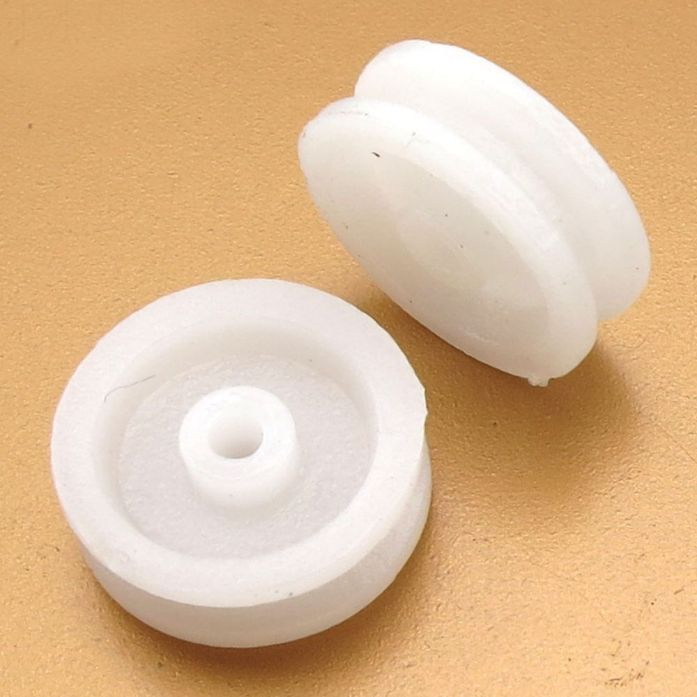 2*13mm皮帶輪模型拼裝材料DIY塑料車輪滑輪組小製作配件傳動輪-細節圖2