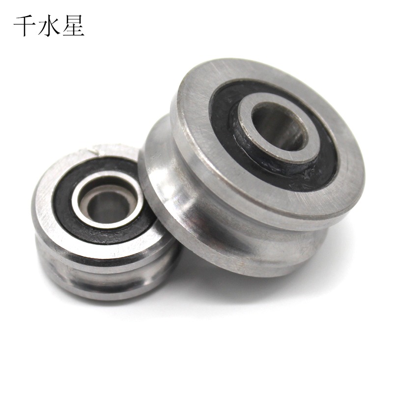 V型U型軸承皮帶輪 滑動軸承傳動 金屬皮帶輪 起重機模型車配件-細節圖9