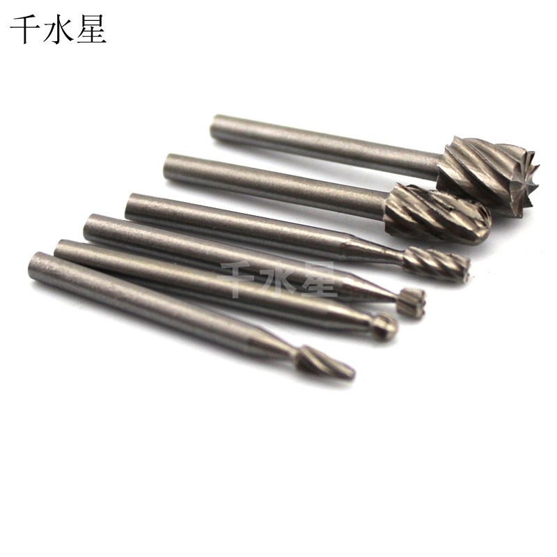 木工旋轉銼刀6件套 刻花 diy機牀配件 模型銼刀 模型雕刻木玩加工-細節圖2