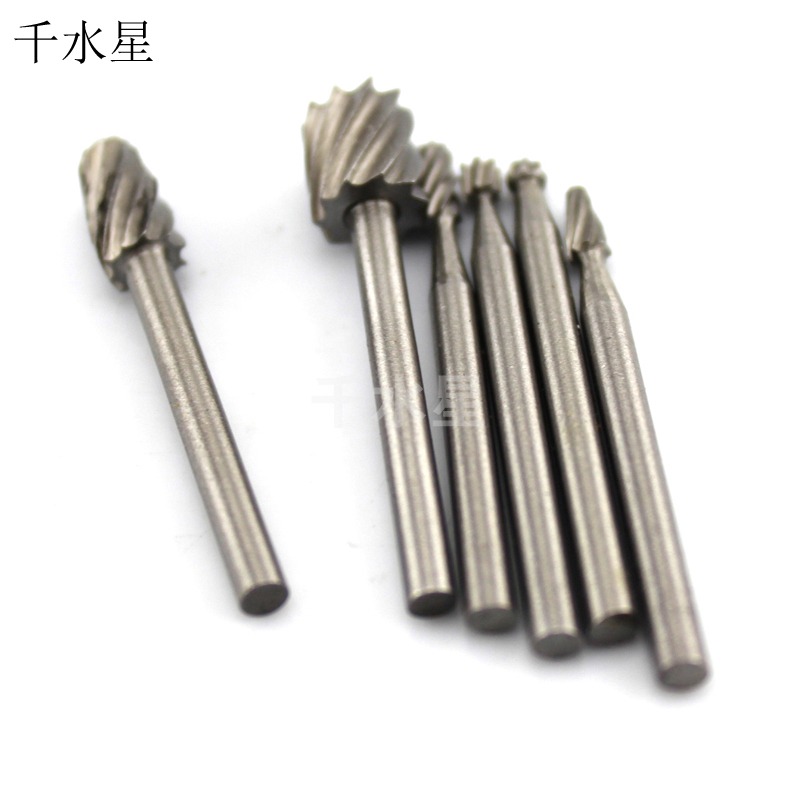 木工旋轉銼刀6件套 刻花 diy機牀配件 模型銼刀 模型雕刻木玩加工-細節圖5