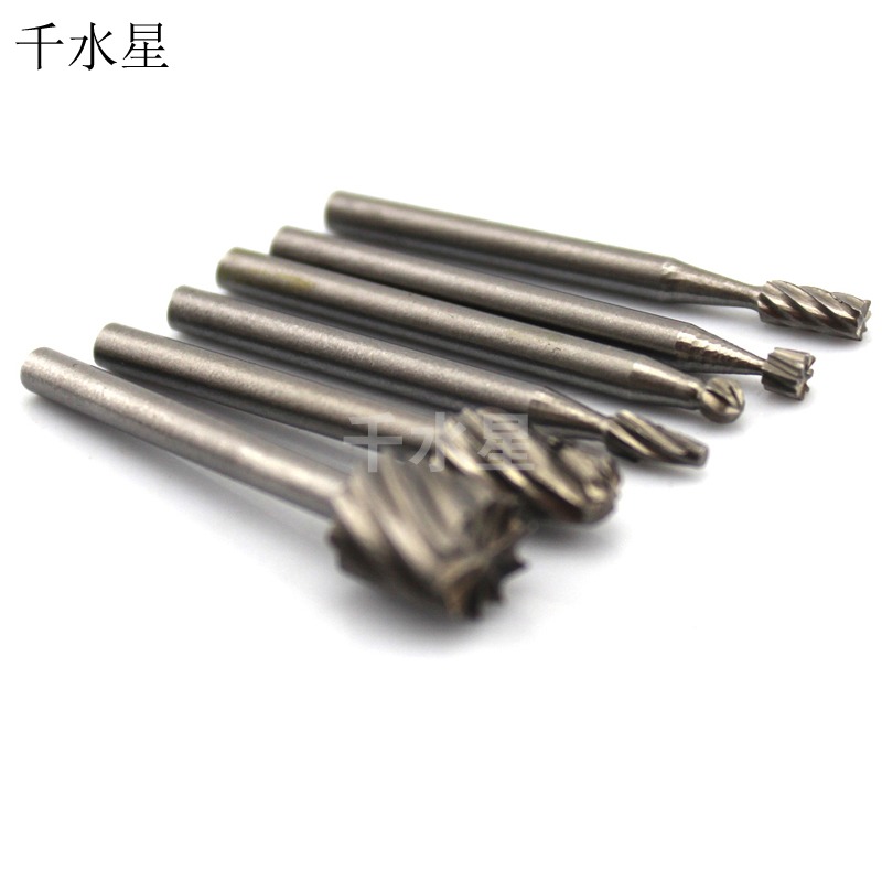 木工旋轉銼刀6件套 刻花 diy機牀配件 模型銼刀 模型雕刻木玩加工-細節圖6