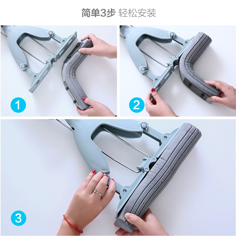 通用拖把頭替換裝海綿頭滾輪式家用膠棉吸水墩布拖布頭28cm-細節圖4