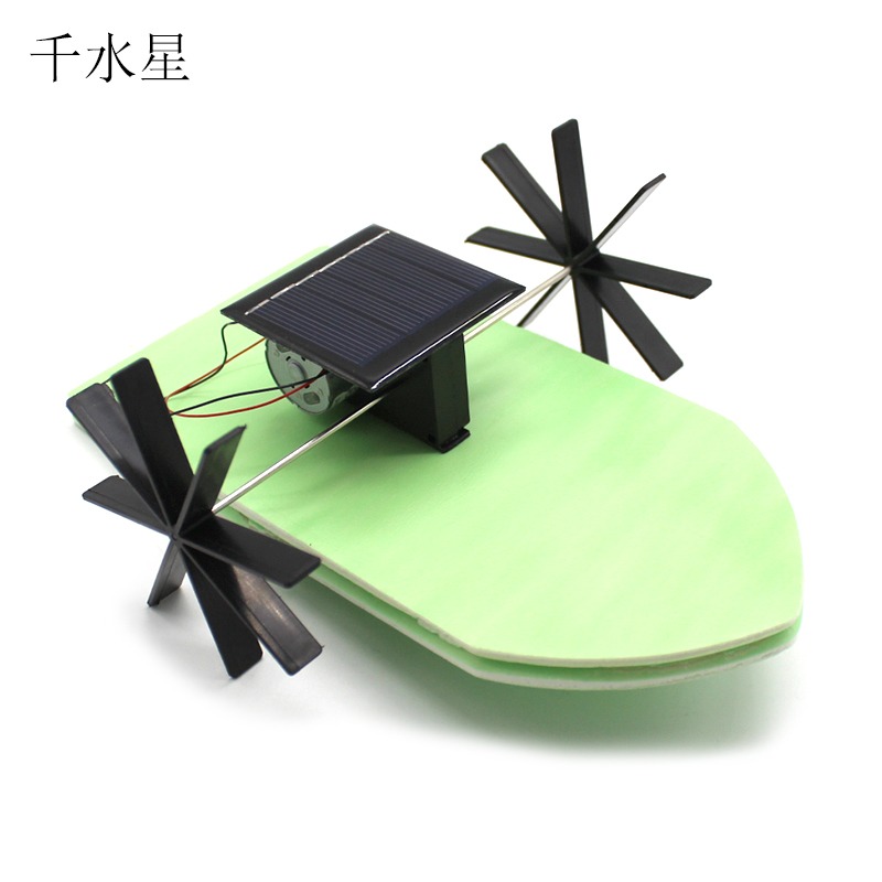 太陽能輪槳船3號  科教科普實驗手工製作手工玩具 diy船模型材料-細節圖2