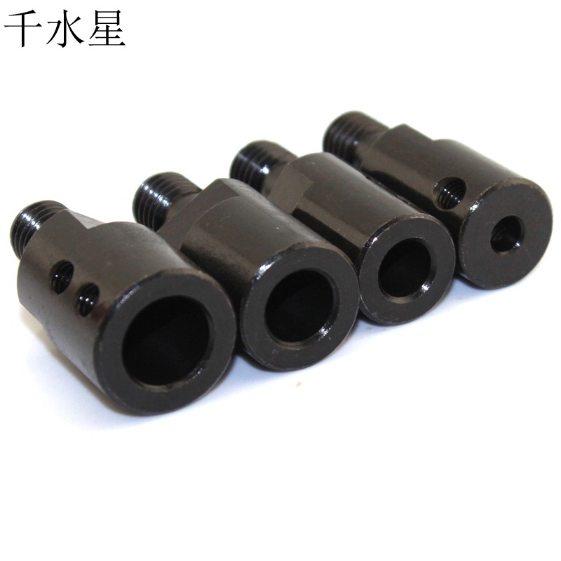 M10鋸片夾頭 發黑45#鋼 電鋸連接桿diy聯軸器 自制模型臺鋸主軸桿-細節圖2