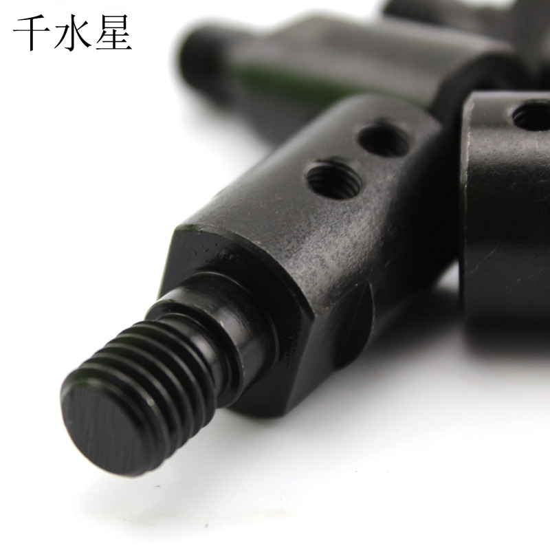 M10鋸片夾頭 發黑45#鋼 電鋸連接桿diy聯軸器 自制模型臺鋸主軸桿-細節圖5