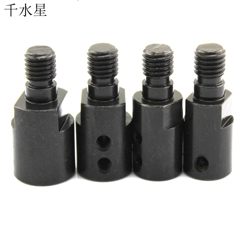 M10鋸片夾頭 發黑45#鋼 電鋸連接桿diy聯軸器 自制模型臺鋸主軸桿-細節圖6