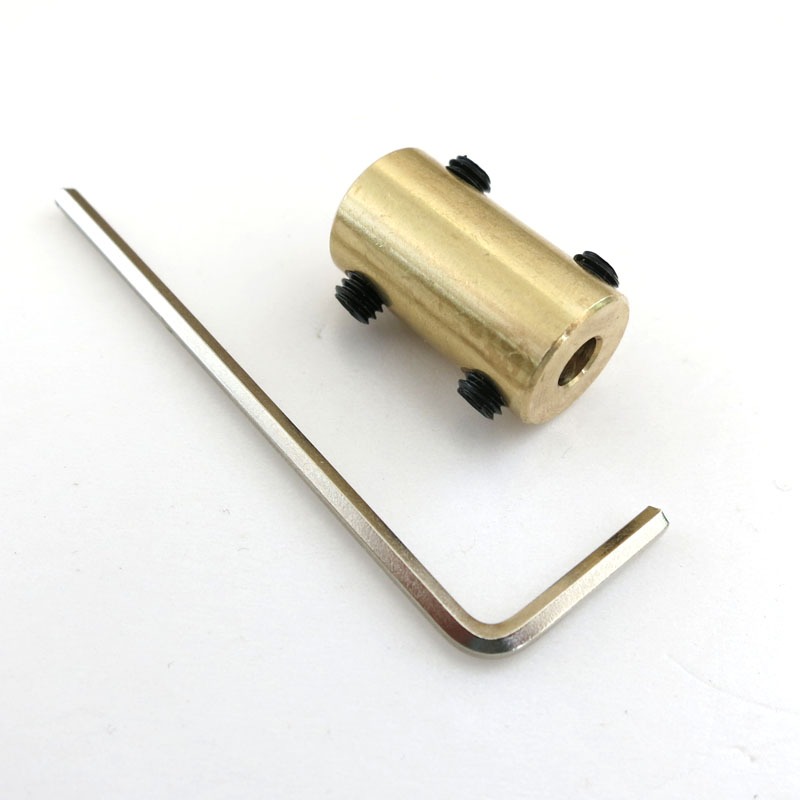 剛性聯軸器 DIY模型連接件 科技製作配件 緊固一體式 黃銅聯軸節-細節圖3