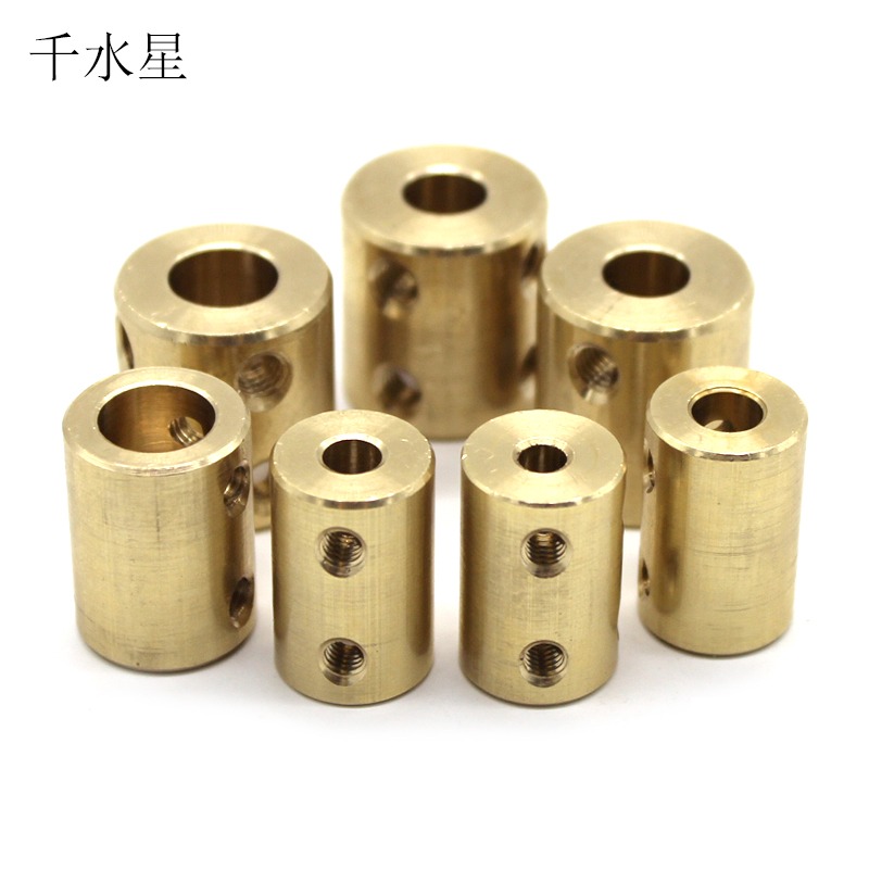剛性聯軸器 DIY模型連接件 科技製作配件 緊固一體式 黃銅聯軸節-細節圖5