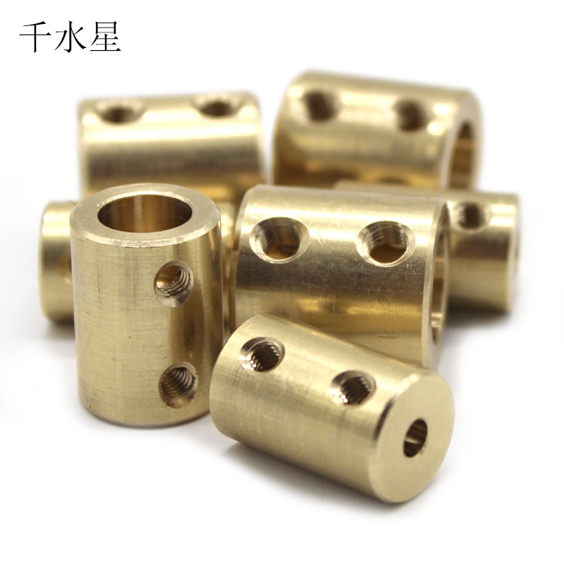 剛性聯軸器 DIY模型連接件 科技製作配件 緊固一體式 黃銅聯軸節-細節圖6