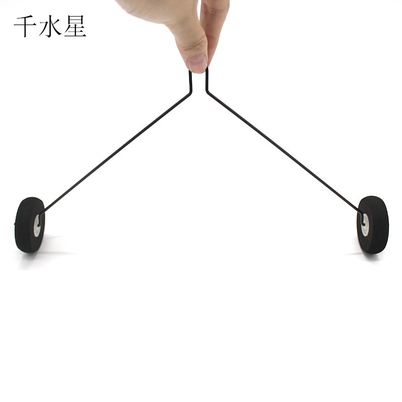 2mm鋼線起落架 DIY自制遙控飛機固定翼滑翔機模型輪子支架配件-細節圖2
