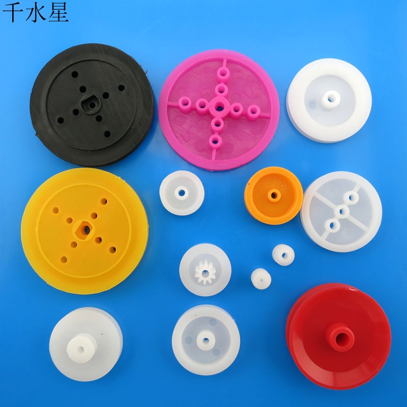 塑料皮帶輪組（13種）塑料皮帶輪 模型車輪 DIY科技手工成人玩具-細節圖2