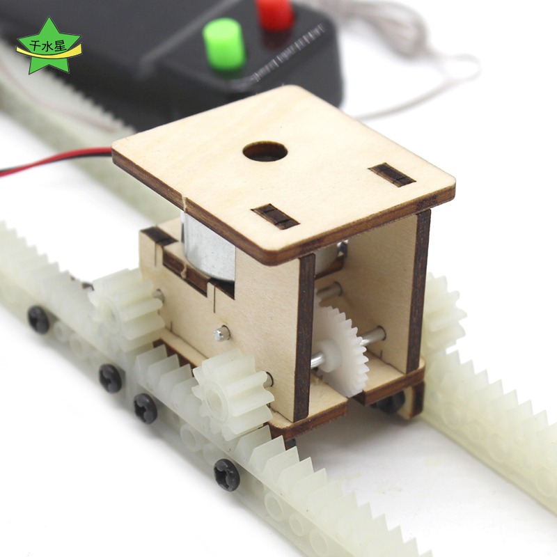 線控軌道輪車1號兒童趣味科學小製作發明遙控電動玩具diy手工材料-細節圖3