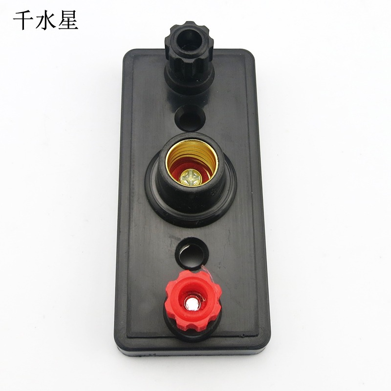 物理實驗燈泡座(黑色) 小燈座 串聯並聯初高中電學教學儀器 螺口-細節圖3