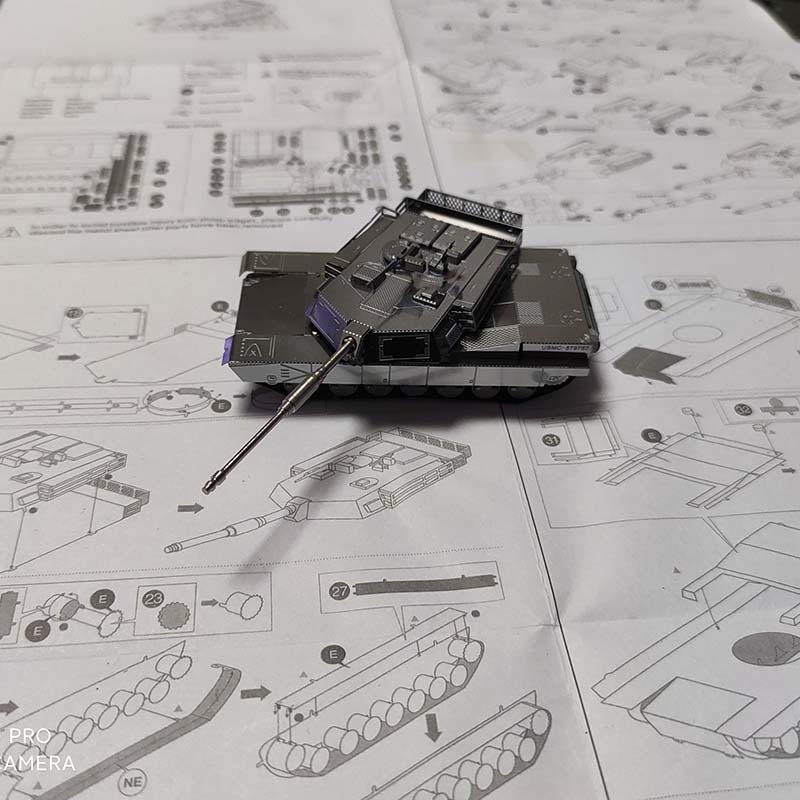 全金屬不銹鋼DIY迷你3D立體拼圖合金拼裝模型 虎式坦克 軍事類別-細節圖2
