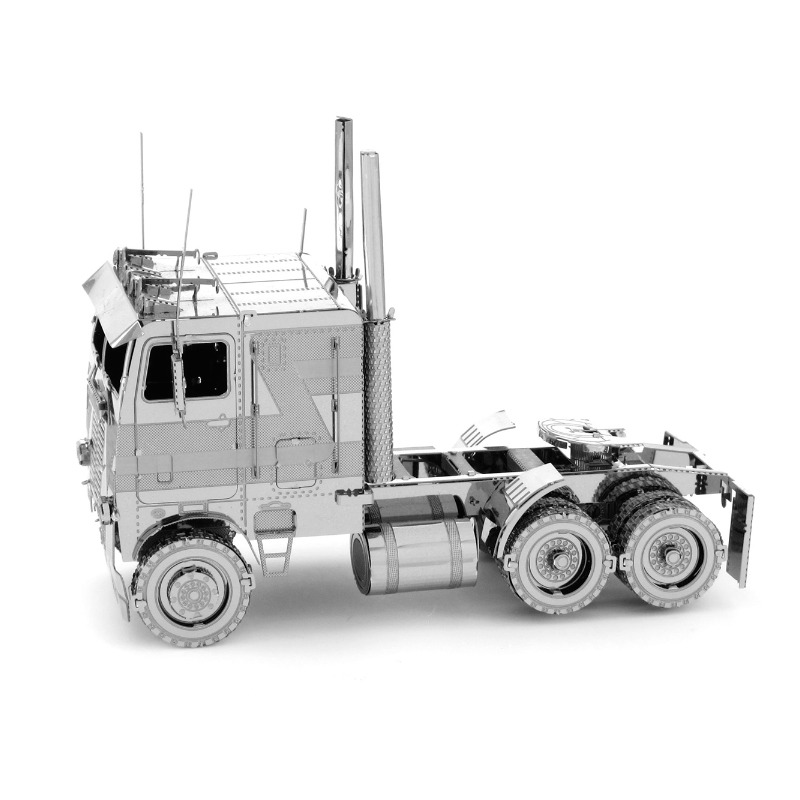 3D全金屬不銹鋼拼裝模型 DIY玩具益智拼圖 福萊納COE平頭卡車頭-細節圖3