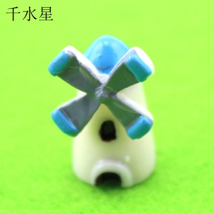 蘑菇風車配景擺件 DIY沙盤建築模型裝飾品 微縮室內植物模型配件-細節圖4