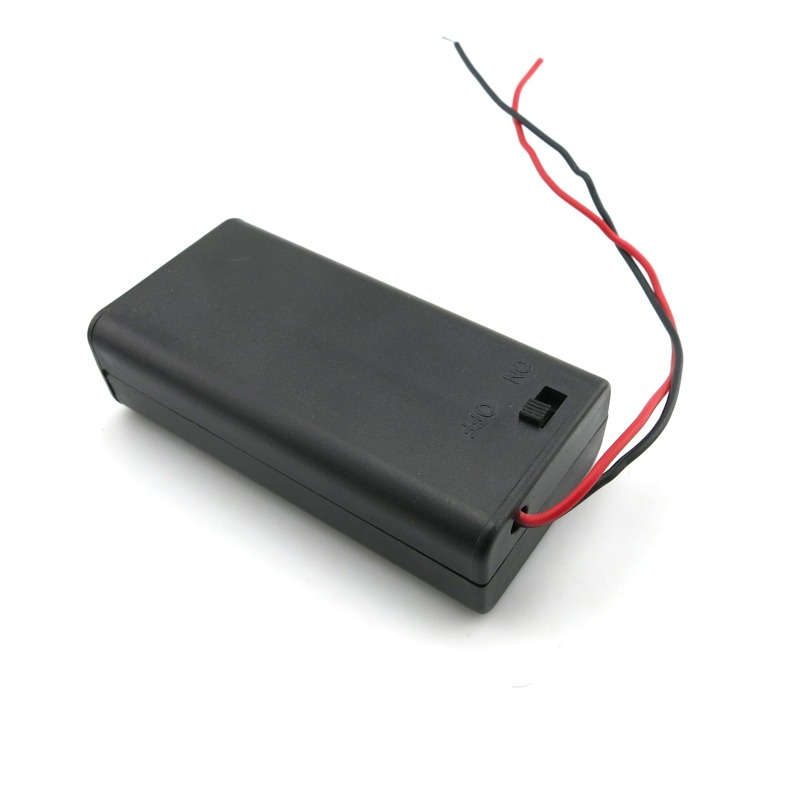 5號2節塑料電池盒 3v帶開關帶線透明電池盒子diy手工製作材料模型-細節圖5