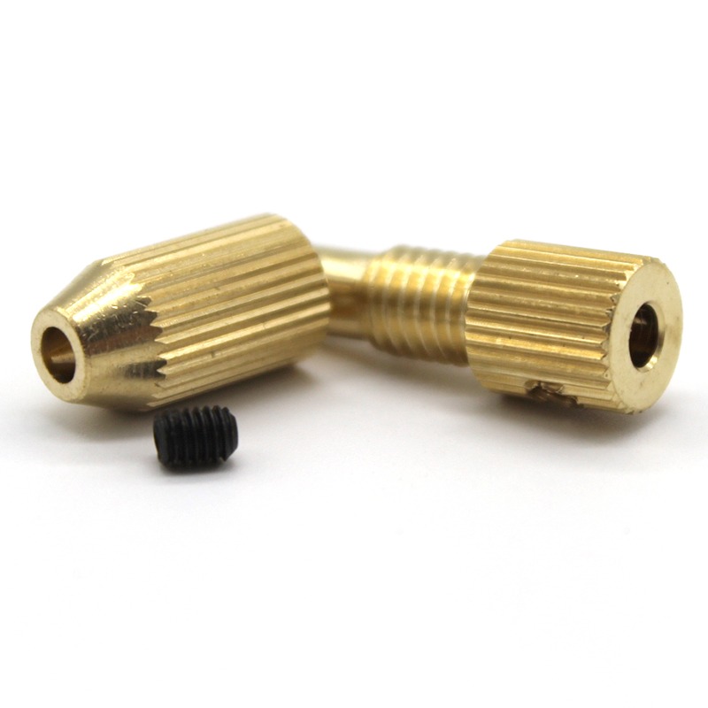 黃銅鉆頭夾 diy電鉆手鉆模型工具 打孔鉆孔鉆夾頭 轉換頭 連接桿-細節圖7
