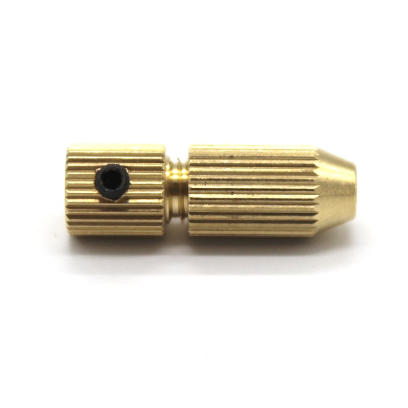 黃銅鉆頭夾 diy電鉆手鉆模型工具 打孔鉆孔鉆夾頭 轉換頭 連接桿-細節圖8