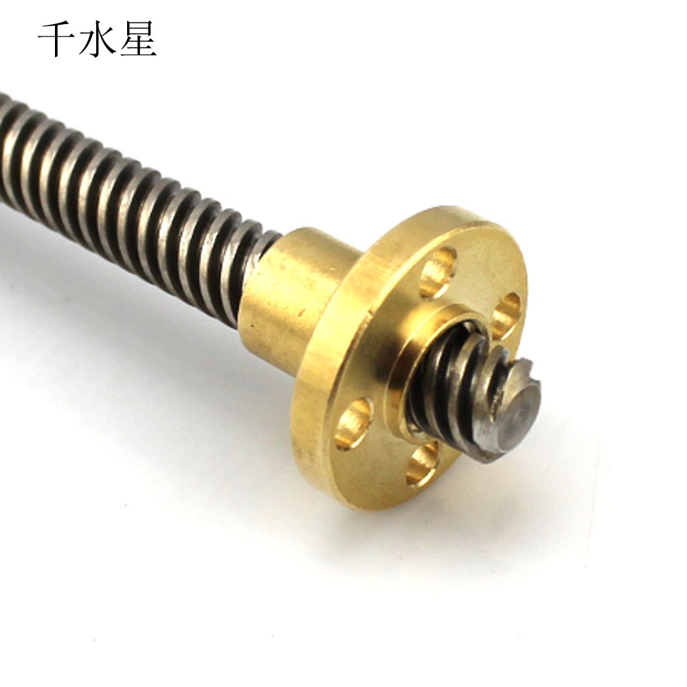 T8D2絲桿  diy模型製作清潔配件 步進電機傳動 通絲梯形 配螺母-細節圖3