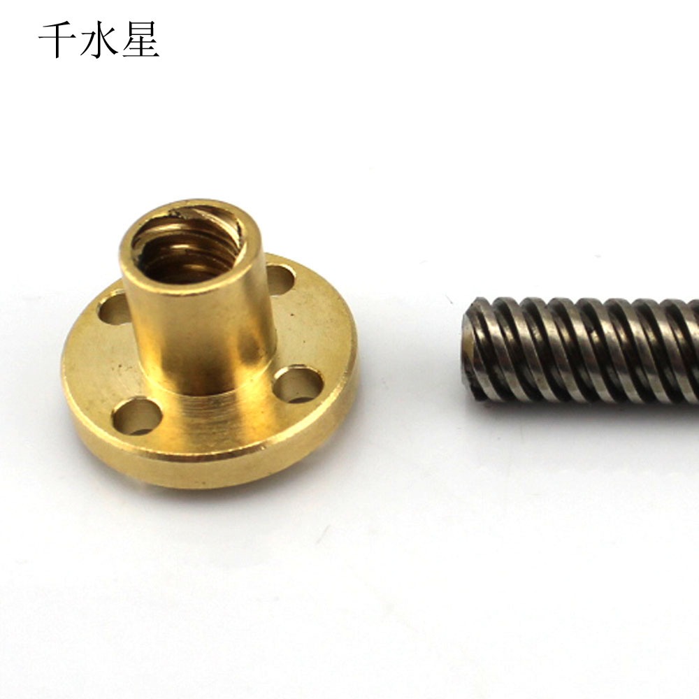 T8D2絲桿  diy模型製作清潔配件 步進電機傳動 通絲梯形 配螺母-細節圖5