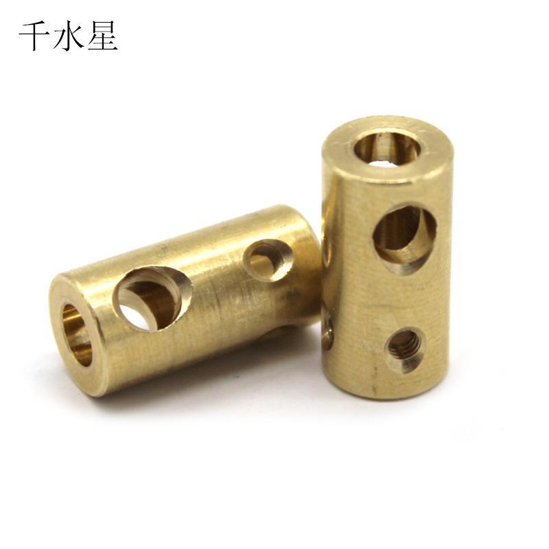 10*20mm三通銅柱 DIY車模型升級改造 5mm車軸鋼軸連接固定器配件-細節圖2