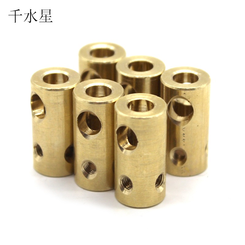 10*20mm三通銅柱 DIY車模型升級改造 5mm車軸鋼軸連接固定器配件-細節圖3