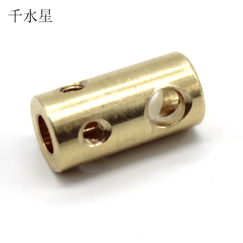 10*20mm三通銅柱 DIY車模型升級改造 5mm車軸鋼軸連接固定器配件-細節圖4
