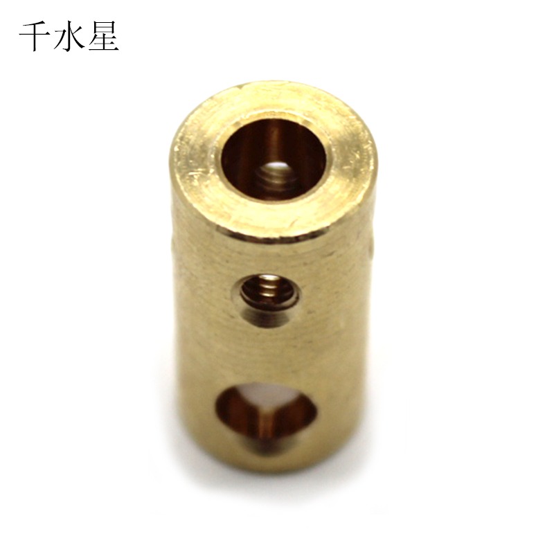 10*20mm三通銅柱 DIY車模型升級改造 5mm車軸鋼軸連接固定器配件-細節圖5