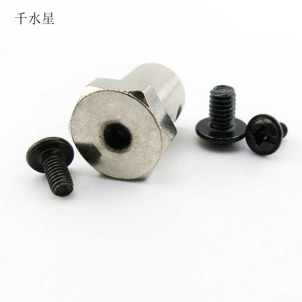 六角聯軸器 銅質金屬連接套5mm 45號鋼配件 電機軸六角孔連軸器-細節圖3
