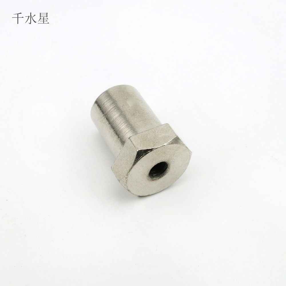 六角聯軸器 銅質金屬連接套5mm 45號鋼配件 電機軸六角孔連軸器-細節圖4