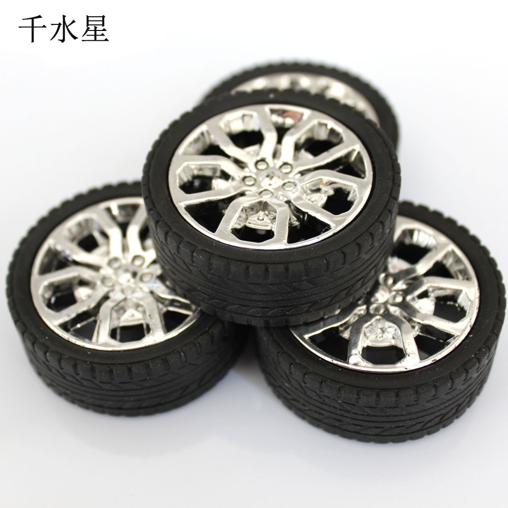2.5*45mm橡膠車輪 玩具車塑料仿真輪子 模型配件 科技小製作材料-細節圖6