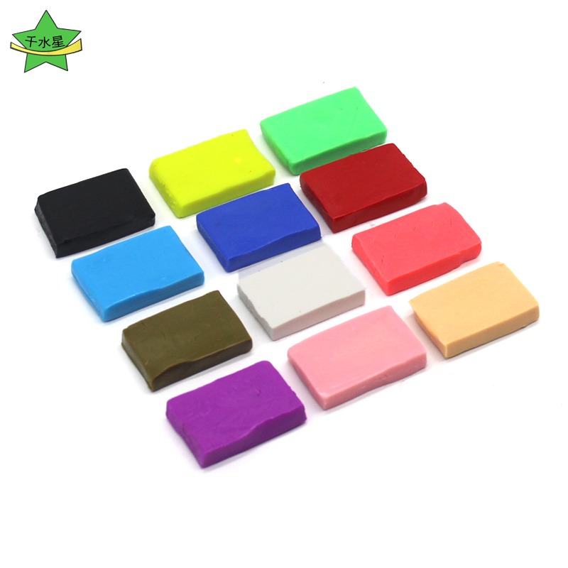 12色軟陶泥（混裝）DIY手工製作 彩色粘土橡皮泥雕塑玩具模型材料-細節圖2