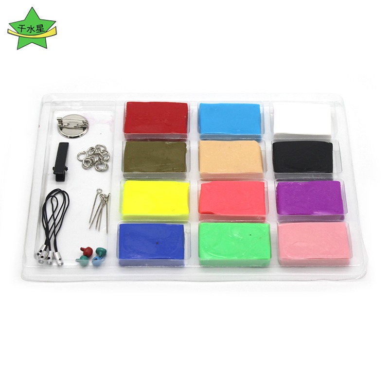 12色軟陶泥（混裝）DIY手工製作 彩色粘土橡皮泥雕塑玩具模型材料-細節圖5