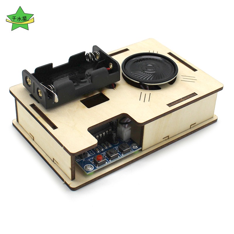 錄音機1號 stem科技小製作木質手工拼裝模型模擬信號轉換數字信號-細節圖3