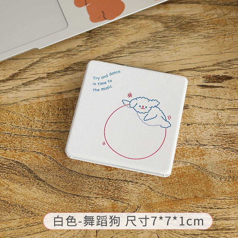 少女心網紅小鏡子便攜隨身化妝鏡韓國折疊宿舍學生小號可愛雙面鏡-細節圖6