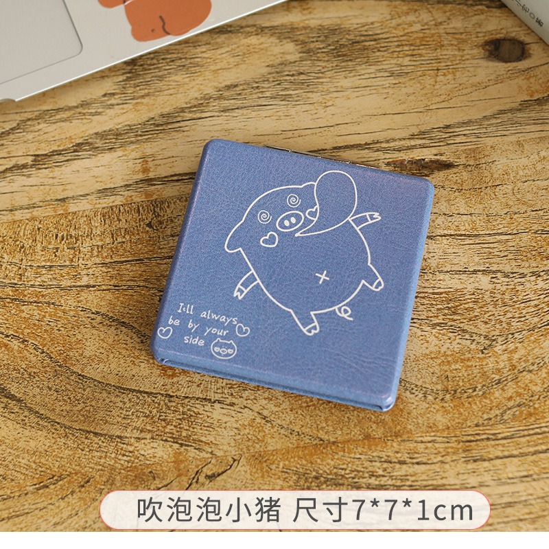 少女心網紅小鏡子便攜隨身化妝鏡韓國折疊宿舍學生小號可愛雙面鏡-細節圖7