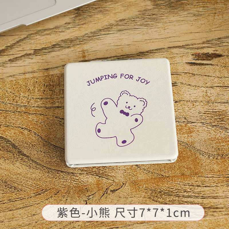 少女心網紅小鏡子便攜隨身化妝鏡韓國折疊宿舍學生小號可愛雙面鏡-細節圖8