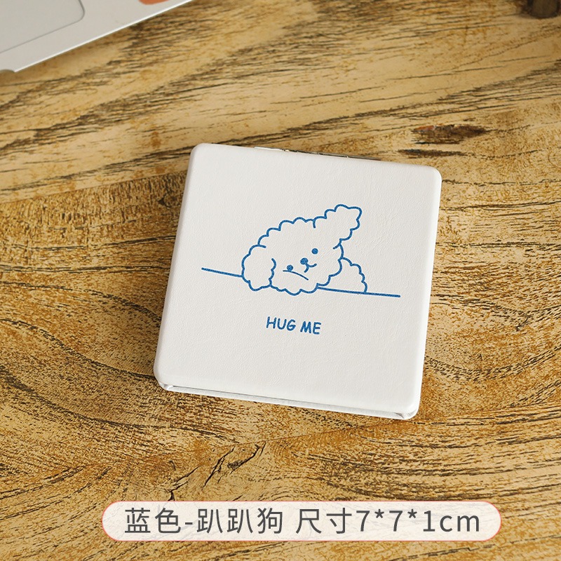 少女心網紅小鏡子便攜隨身化妝鏡韓國折疊宿舍學生小號可愛雙面鏡-細節圖9