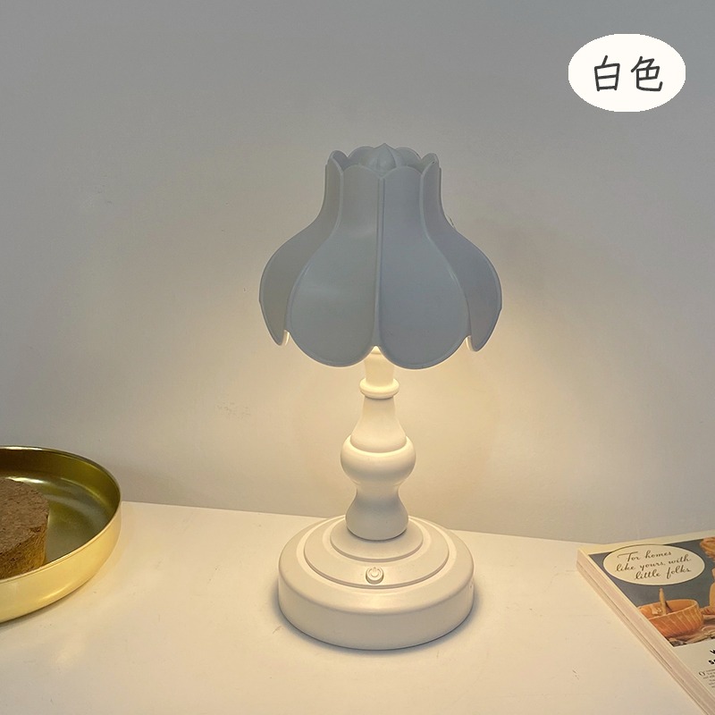 創意護眼充電小臺燈學習專用臥室ins少女宿舍usb柔光夜燈書桌擺件-細節圖9