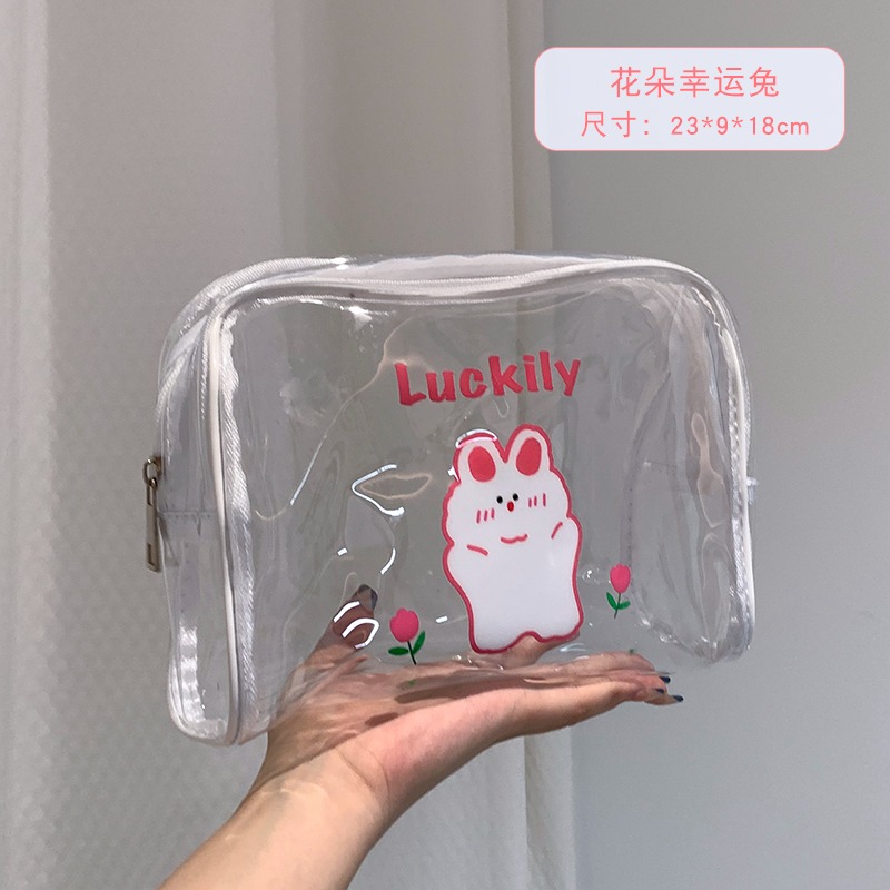 ins風透明化妝包女便攜大容量旅行新款卡通防水化妝品收納包-細節圖10