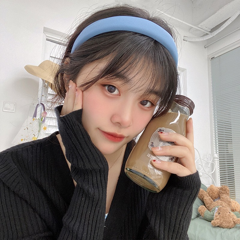 純色日韓寬邊發箍女夏天碎發仙氣頭飾網紅年新款頭箍洗臉發飾-細節圖2