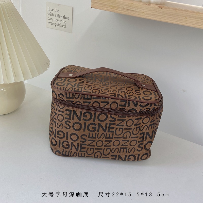 新款斑馬紋化妝品化妝包女大容量便攜式隨身旅行收納包防水洗漱包-細節圖9