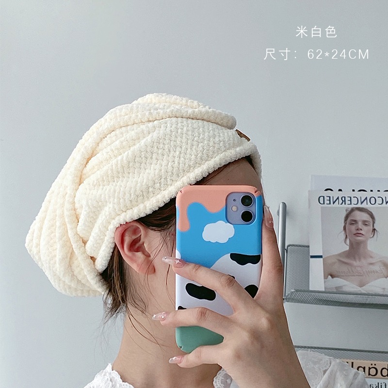 純色幹發帽超強吸水速乾女加厚洗頭浴帽新款包頭發毛巾洗頭巾-細節圖6